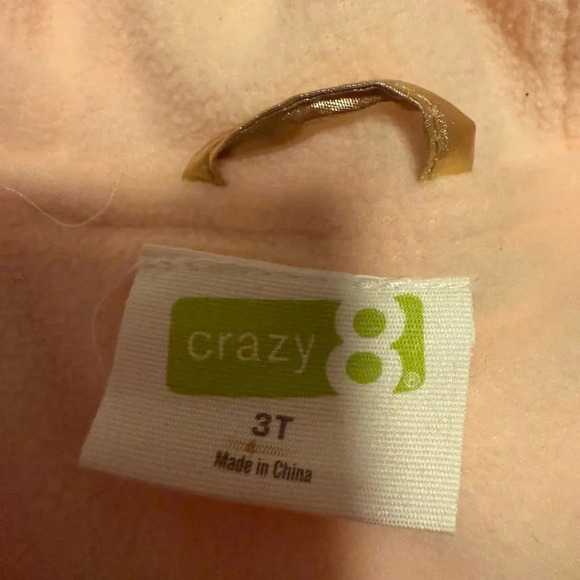 Crazy8 Gold Metallic Puffer Vest with Faux Fur Hood - Picture 4 of 5